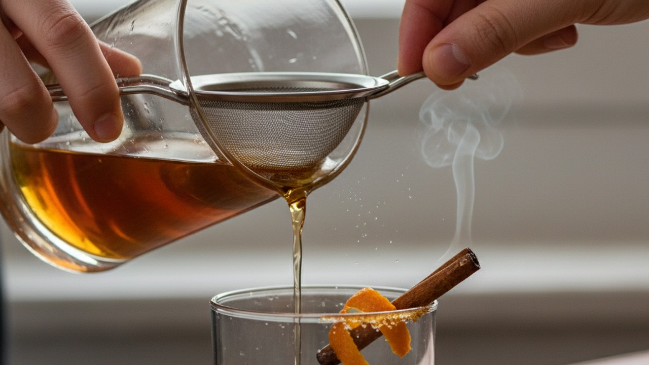 Strain and garnish