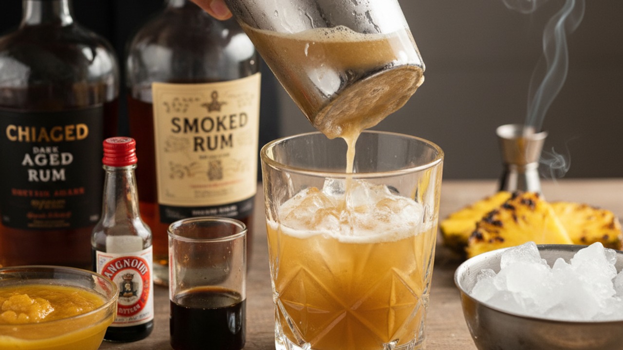Build and shake the cocktail