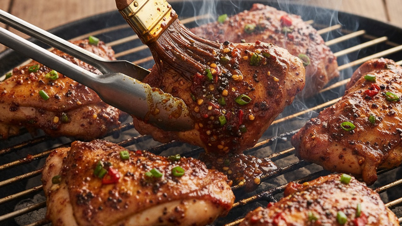 Grill and baste