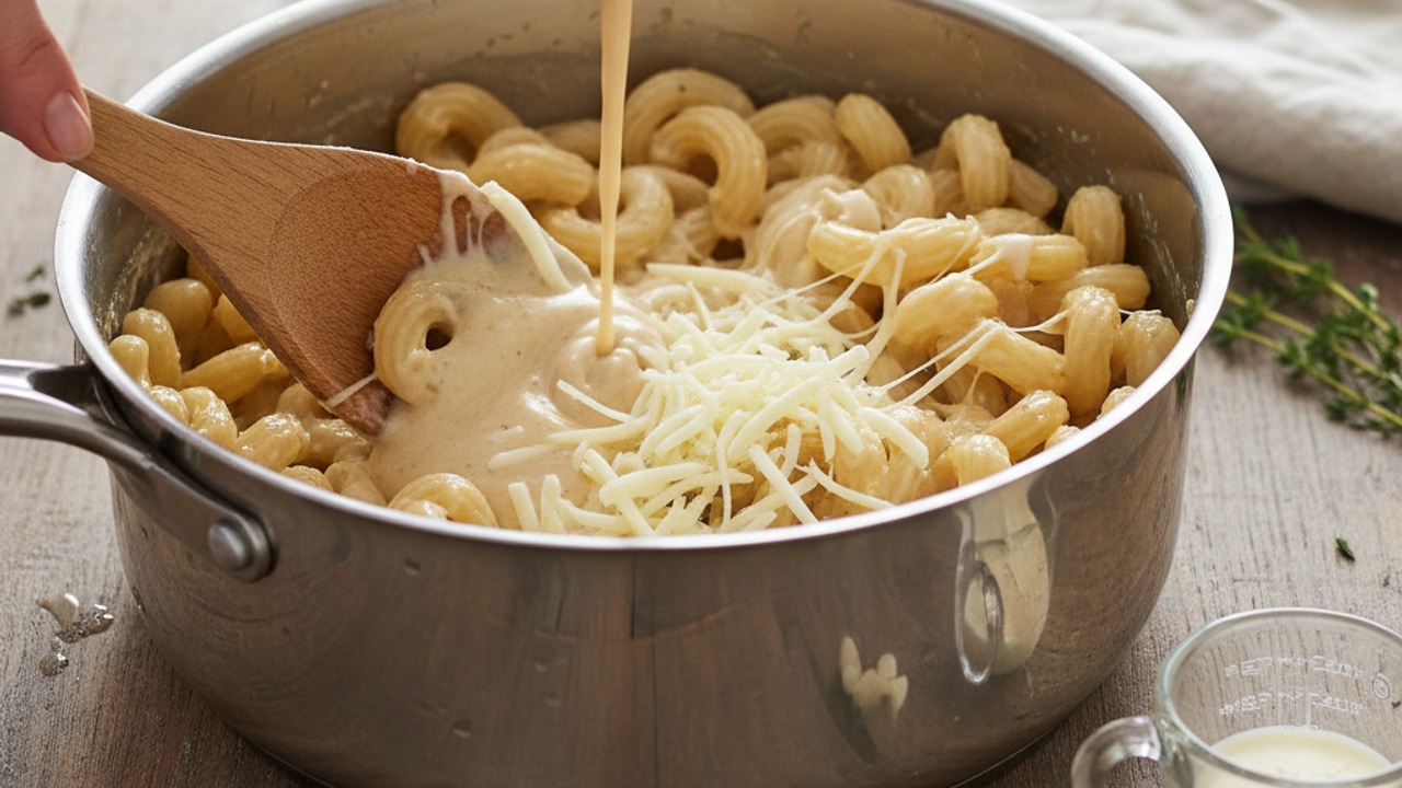 Combine pasta and sauce