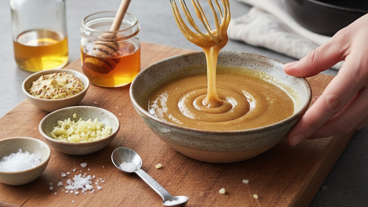 Make the honey-mustard glaze