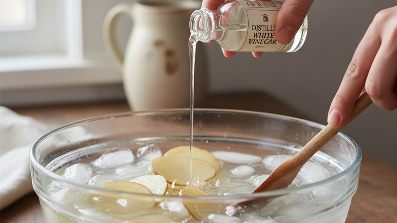 Rinse and soak to remove starch