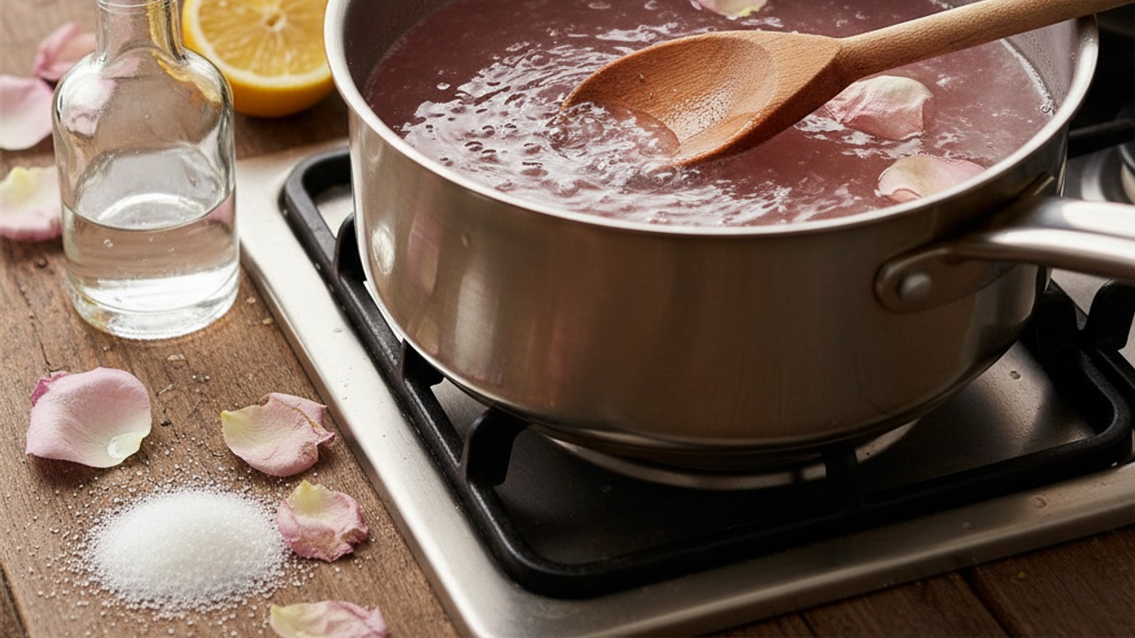Make rose syrup