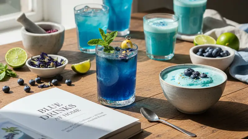 Blue Drinks at Home: Natural Color Techniques + 10 Viral Blue Cocktail & Mocktail Recipes