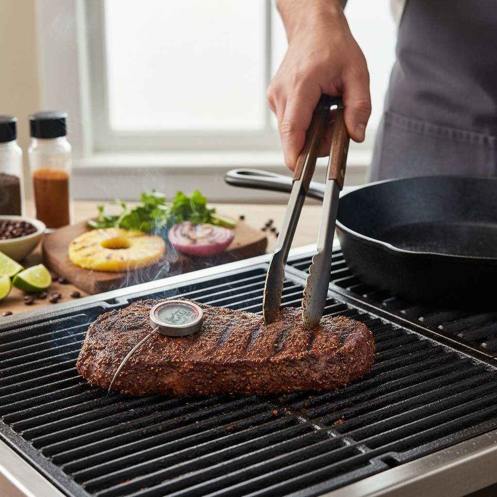 Cook the steak — grill, stovetop (pan sear + oven), or smoker