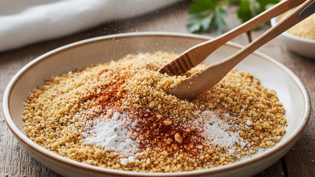 Mix the gluten-free coating