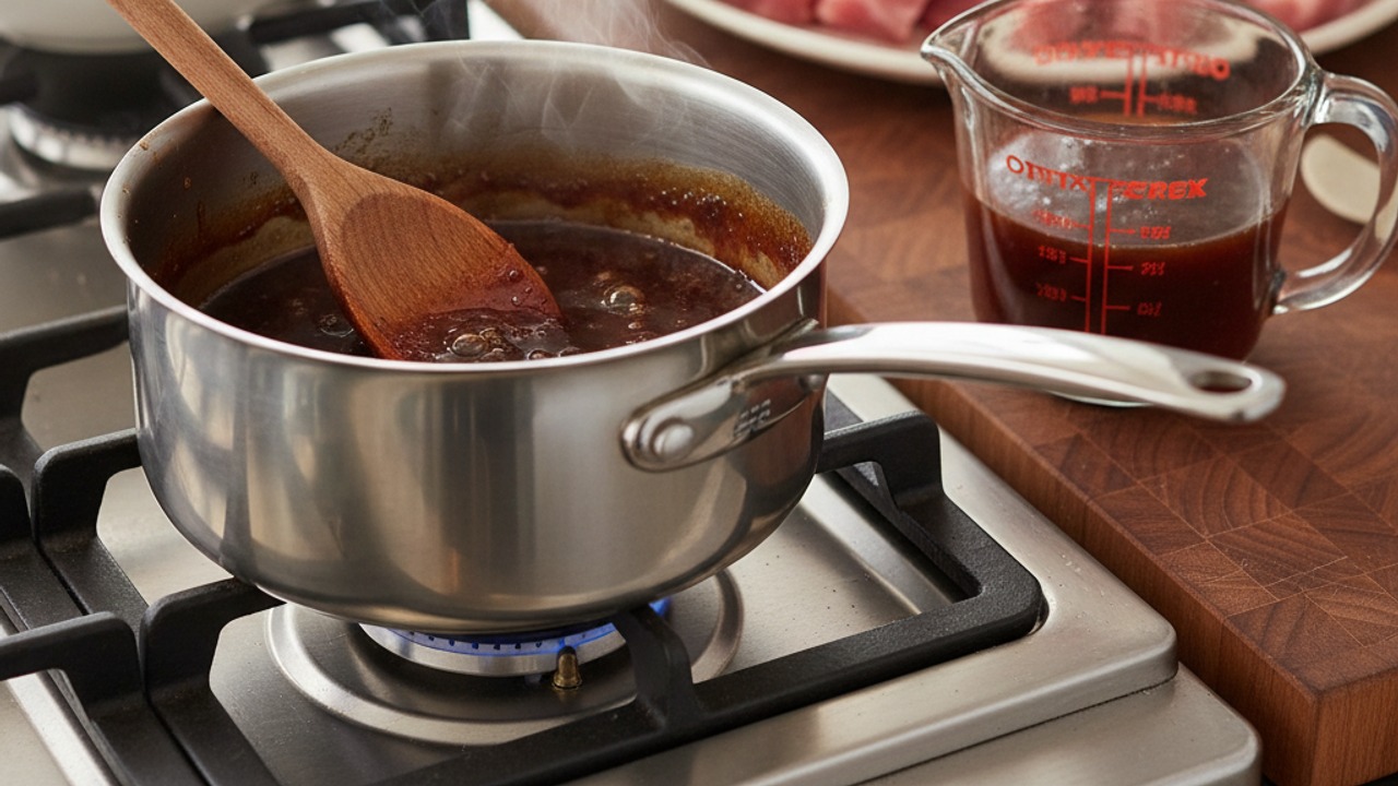 Reserve and reduce marinade for glaze