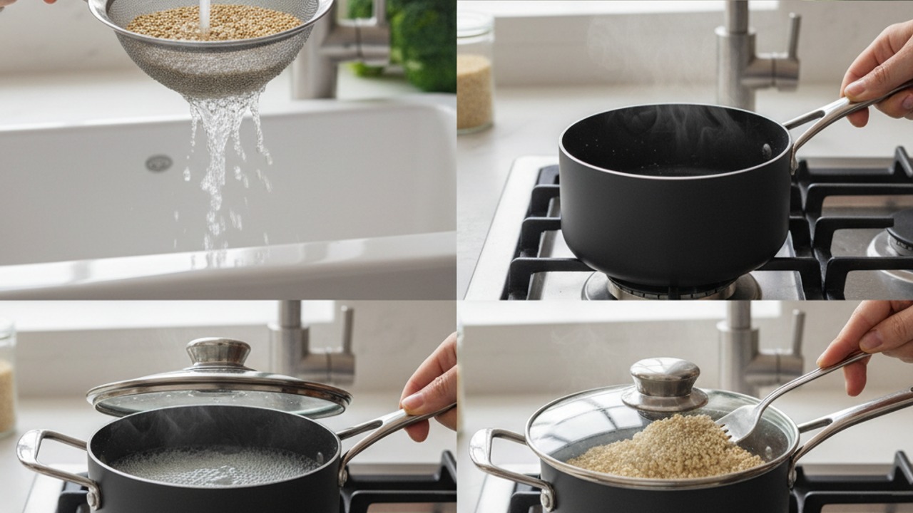 Cook the quinoa