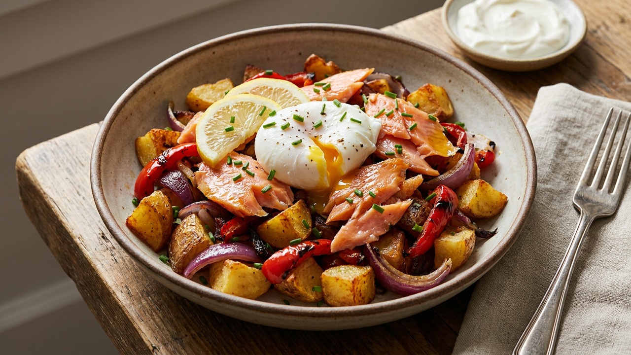 Smoked Salmon Breakfast Hash