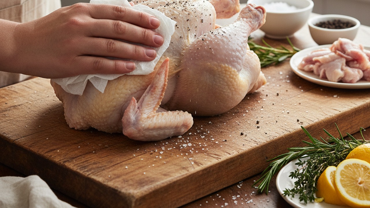 Prepare and season the chicken