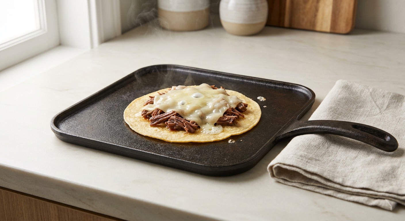 Warm tortillas and assemble tacos
