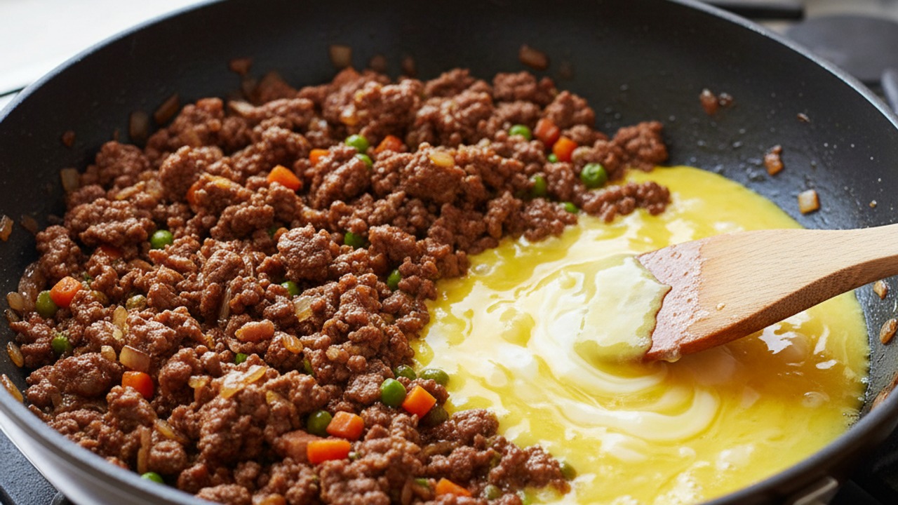 Scramble the eggs