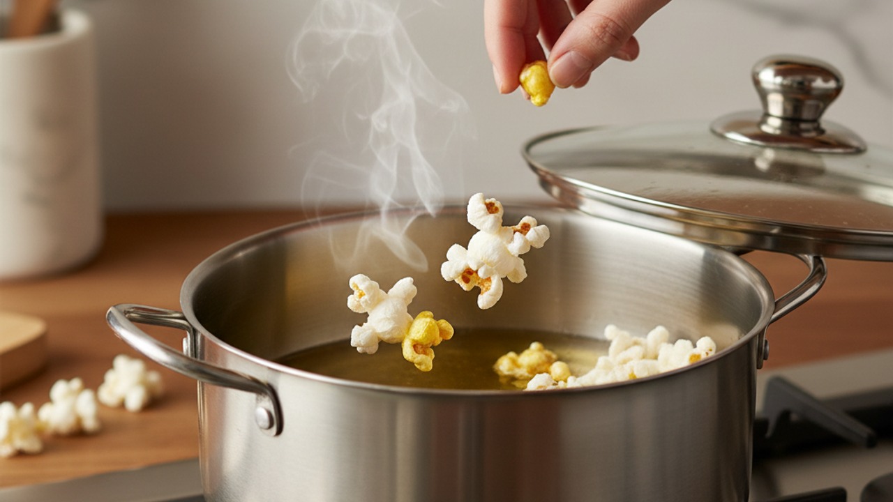 Pop the corn on the stovetop