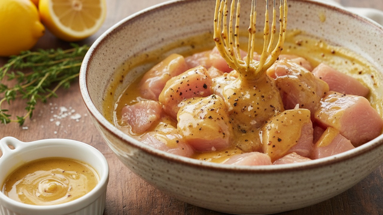 Make the honey-mustard marinade