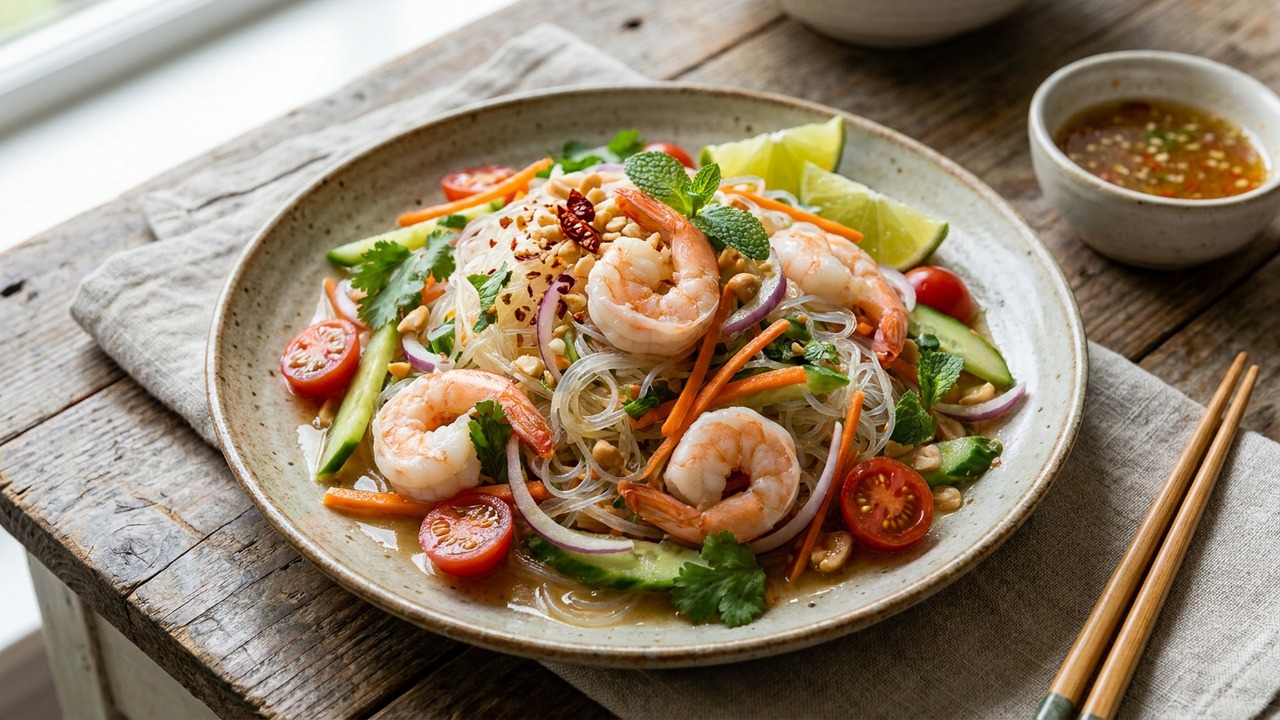 Thai Glass Noodle Salad with Shrimp (Yum Woon Sen)
