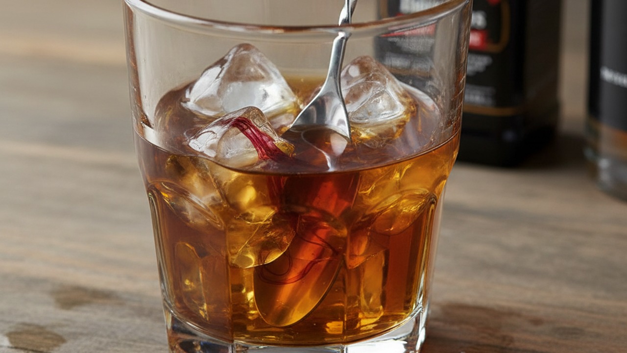 Measure and combine the spirits and bitters