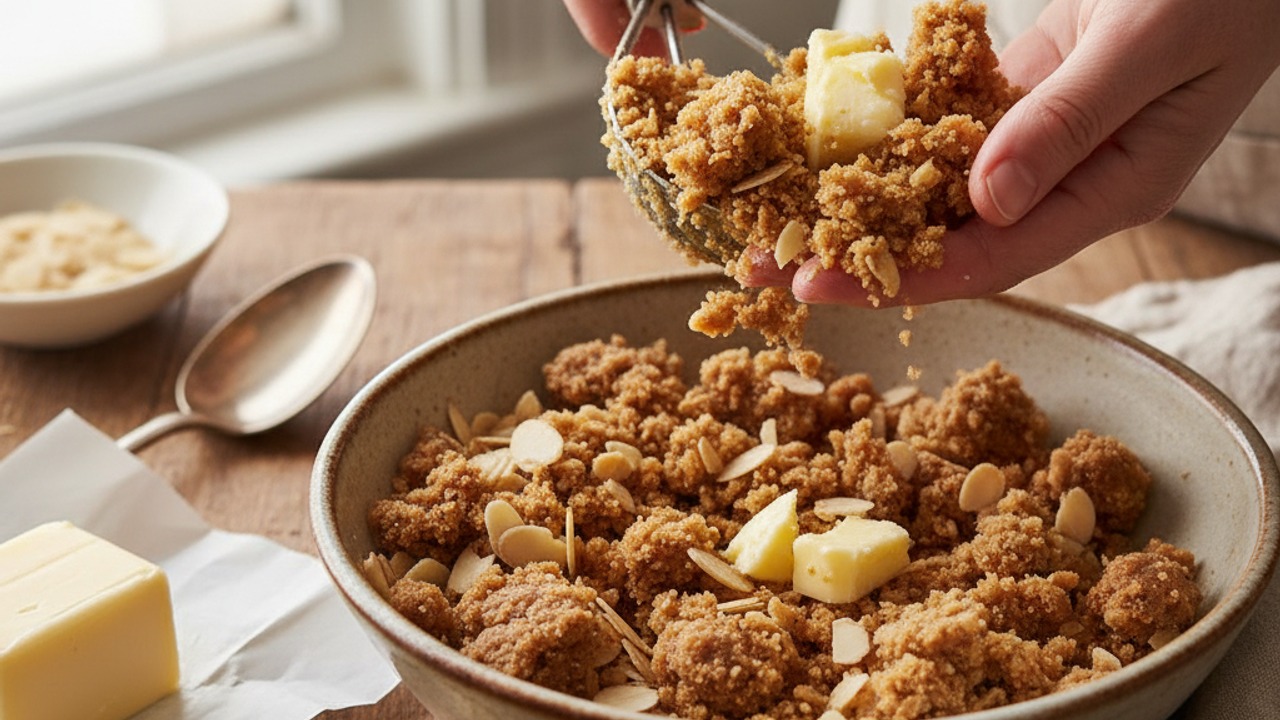 Make the almond crumble