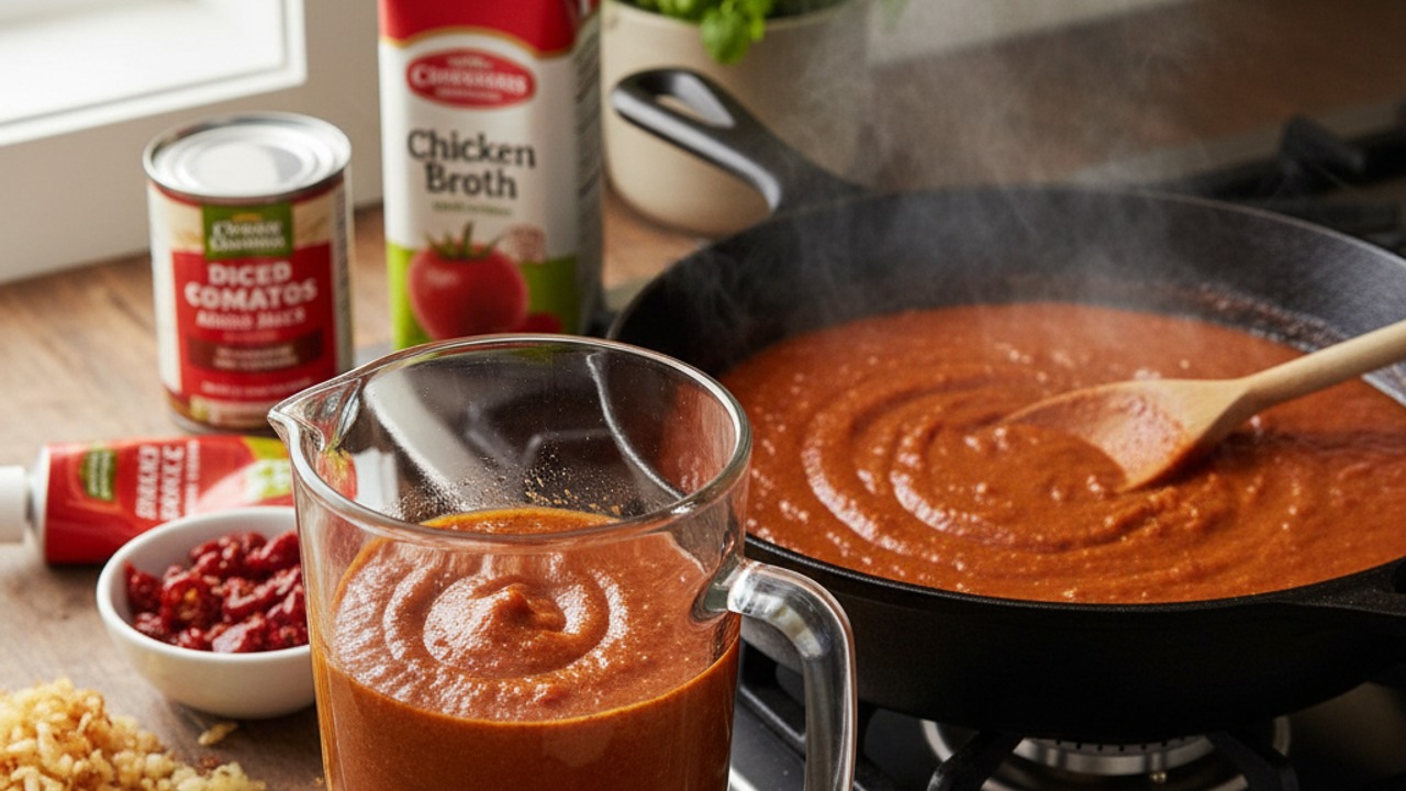 Blend and simmer the sauce