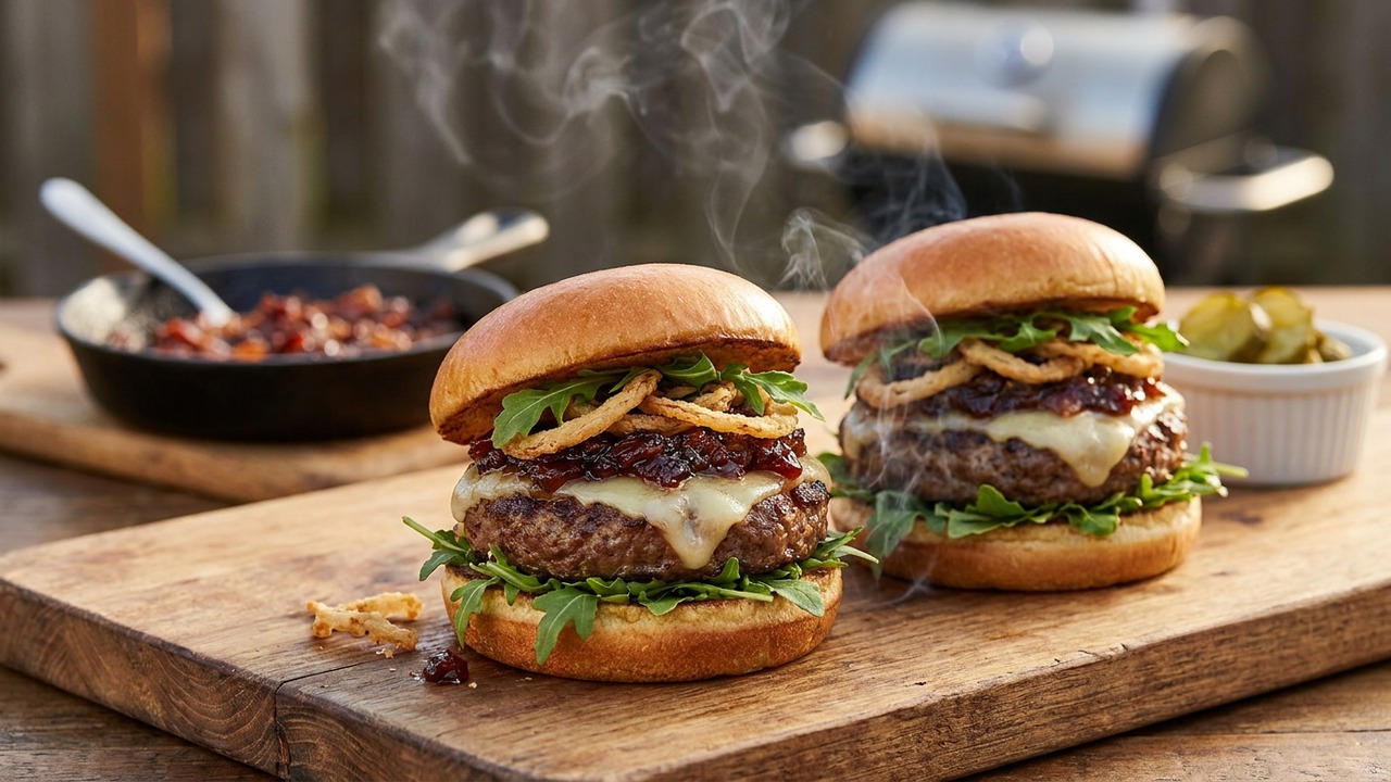 Smoked Bacon Jam Burgers (Smoker-Friendly Sweet-Savory Topping)