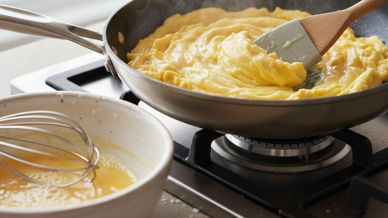 Scramble the eggs