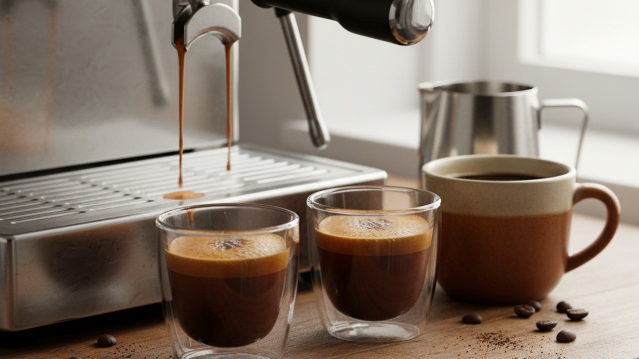 Brew espresso or strong coffee