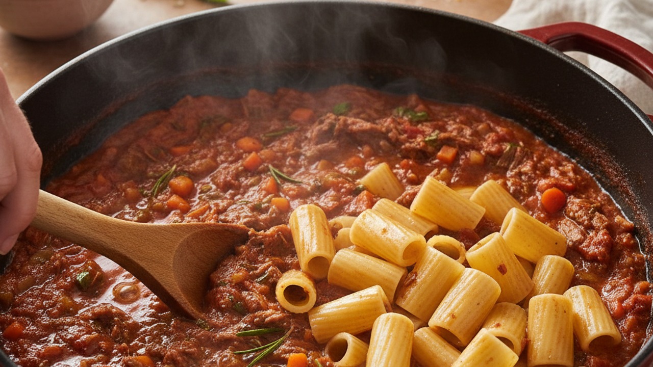 Cook pasta in the sauce