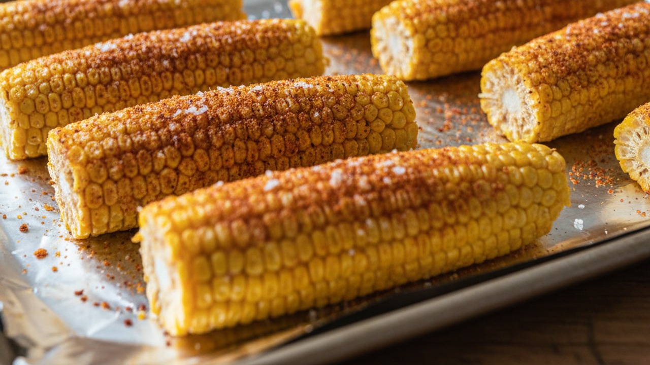 Season and roast the corn