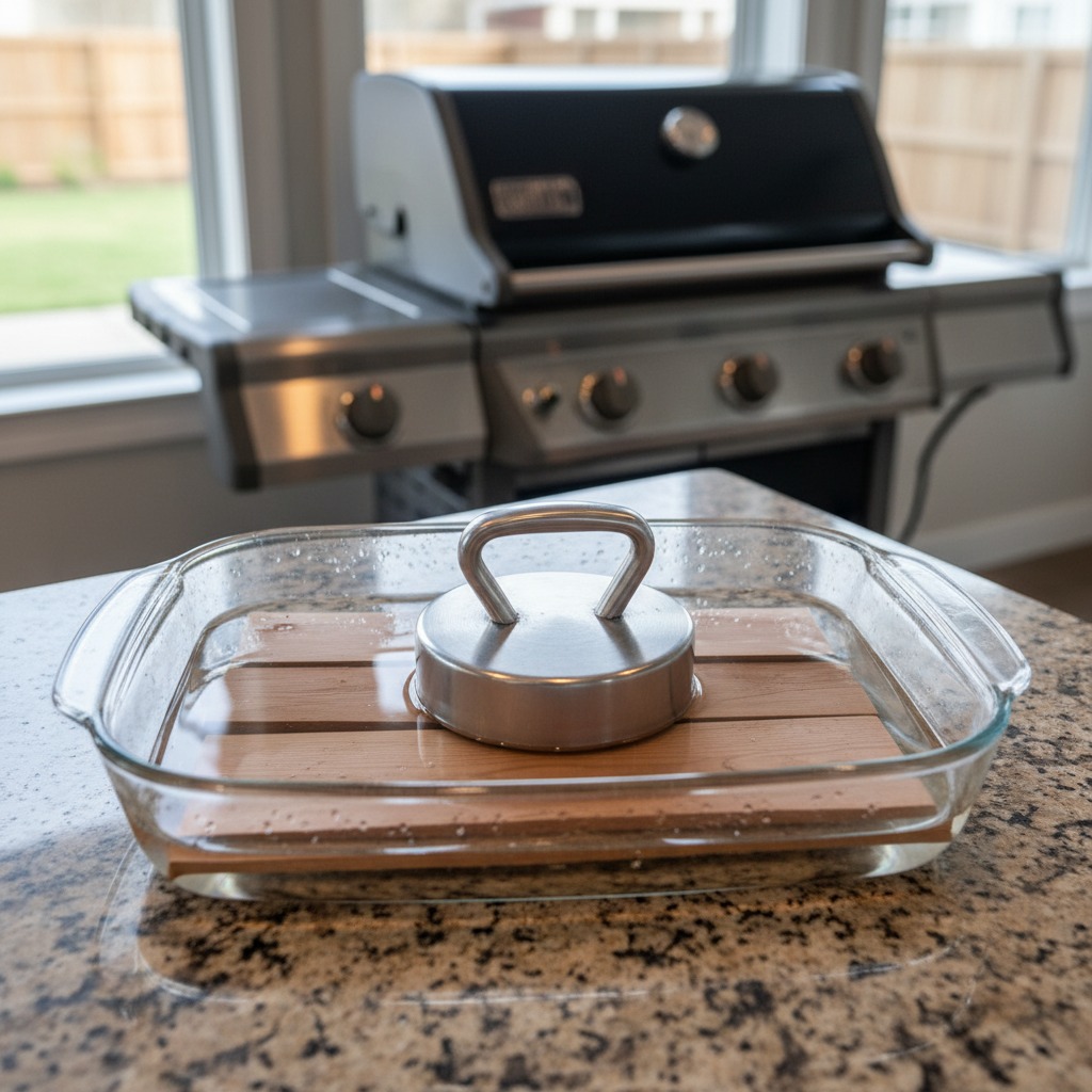 Soak and preheat cedar plank and grill