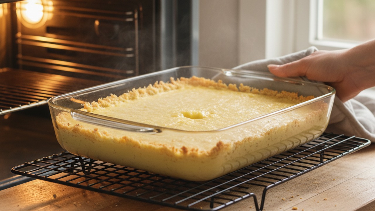 Bake until set