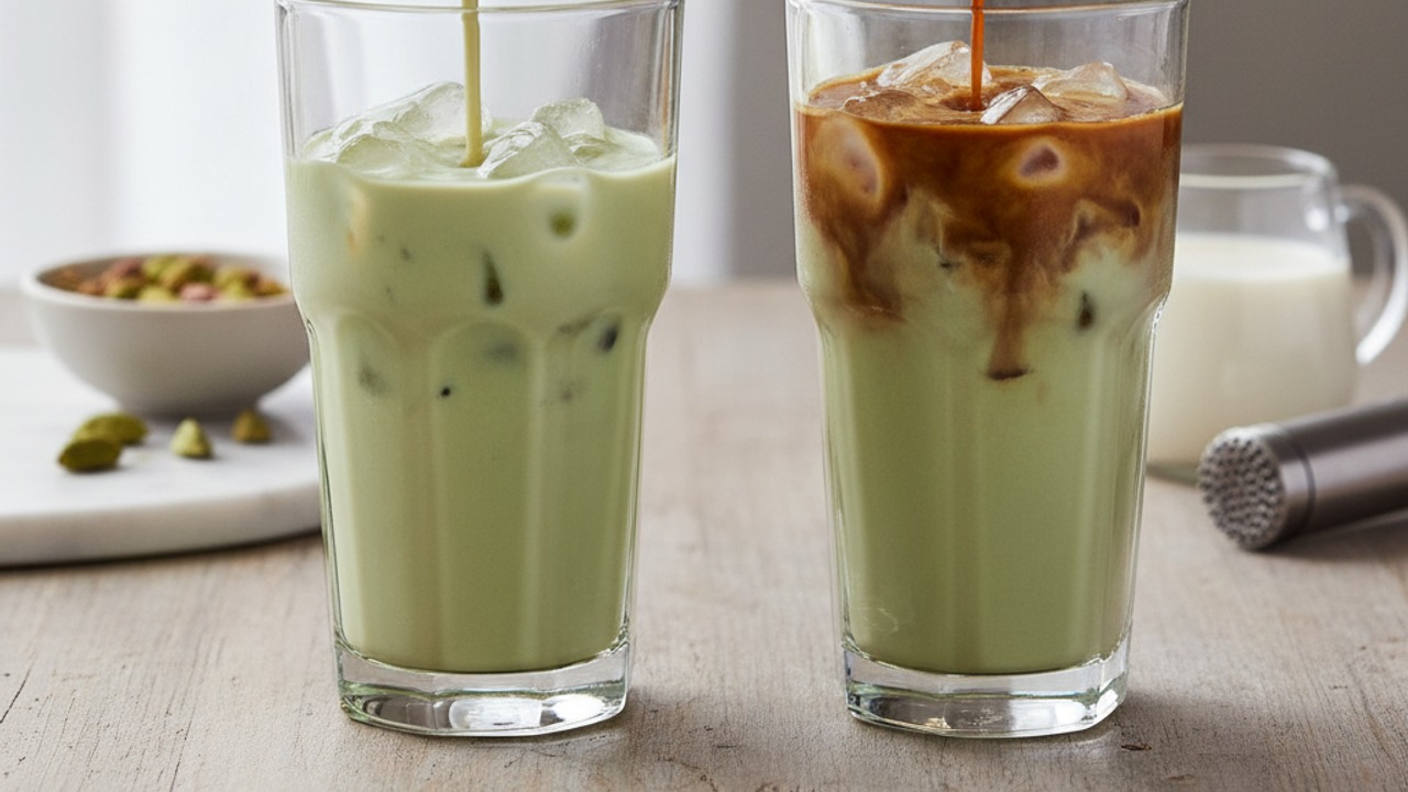Assemble the iced lattes
