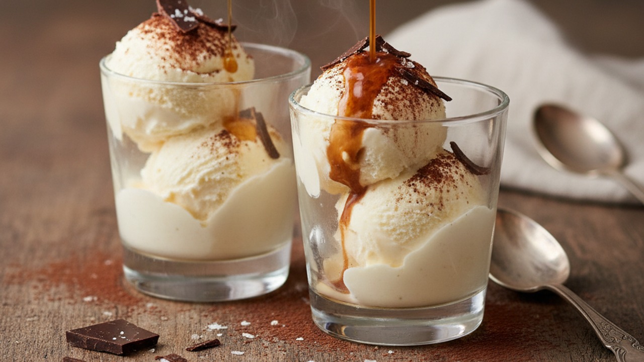 Assemble the affogato