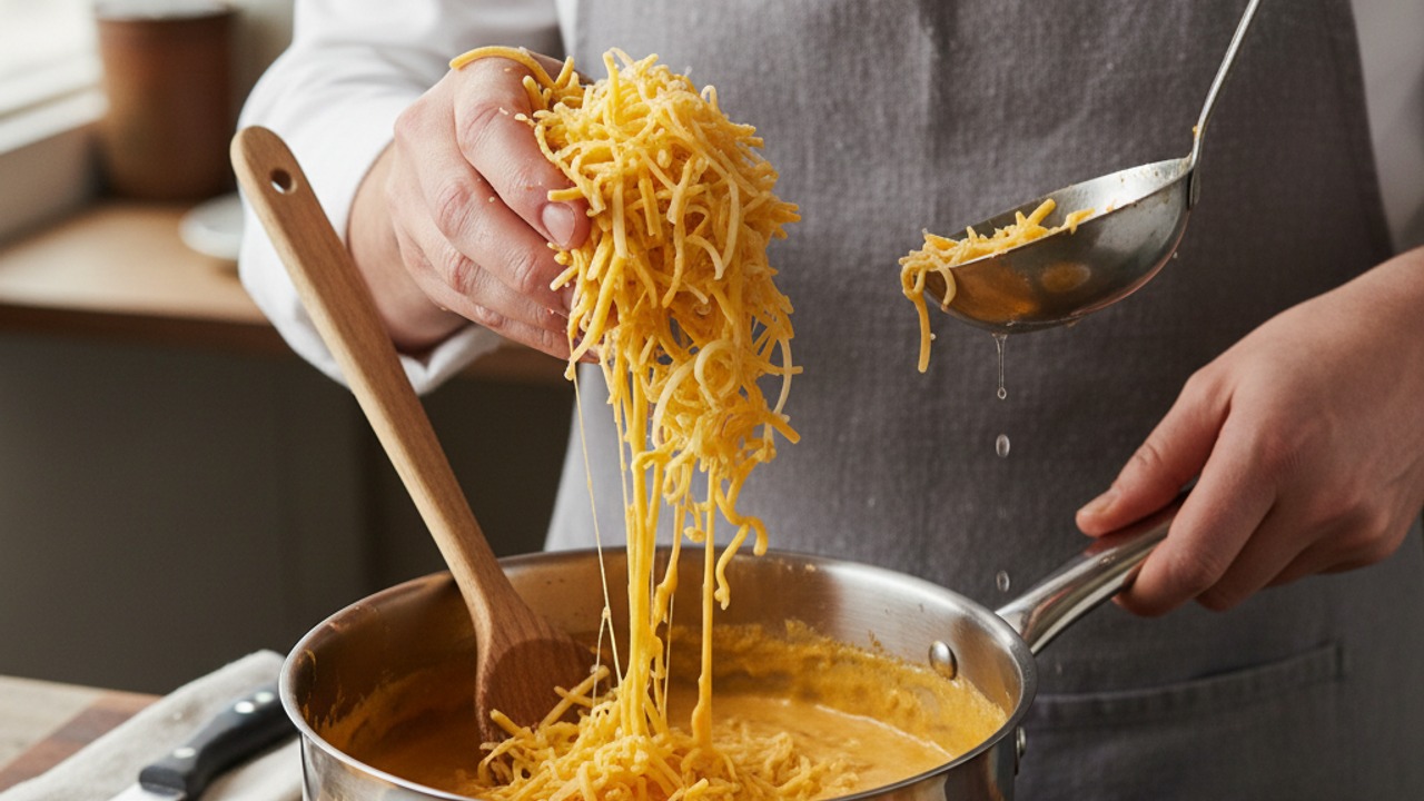 Add the cheeses