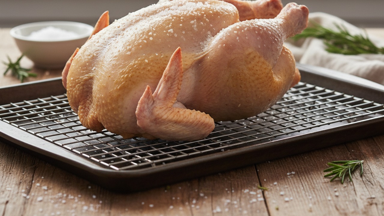 Dry-brine the chicken