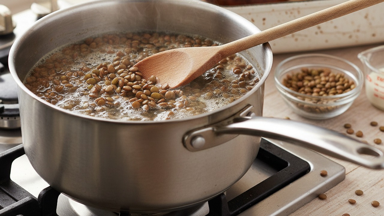 Cook the lentils