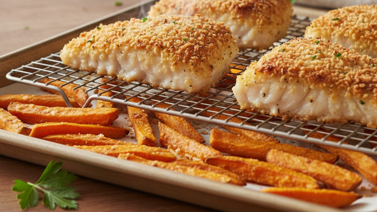 Optional broil for extra crispness and rest