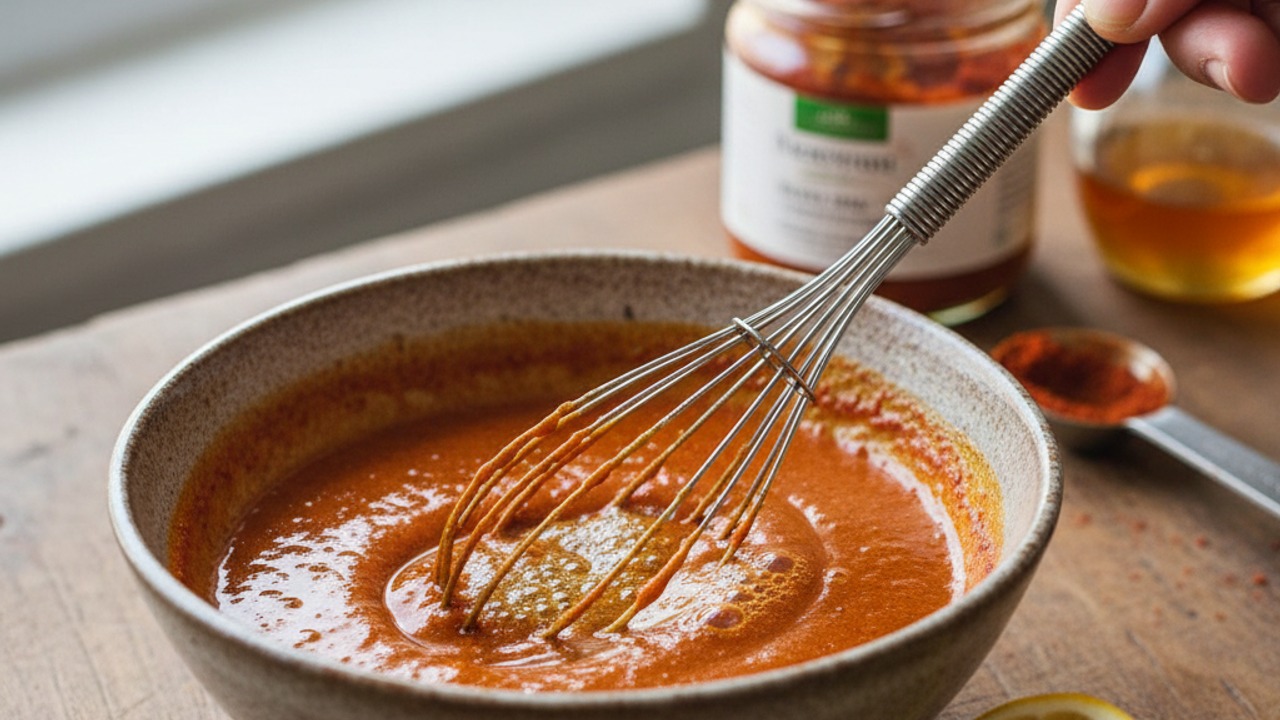 Make the harissa-honey brightener
