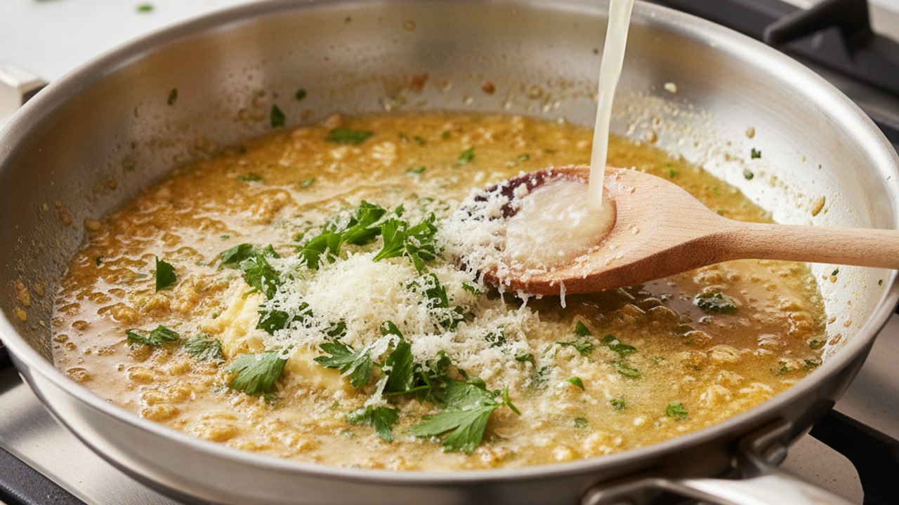 Make the garlic butter sauce