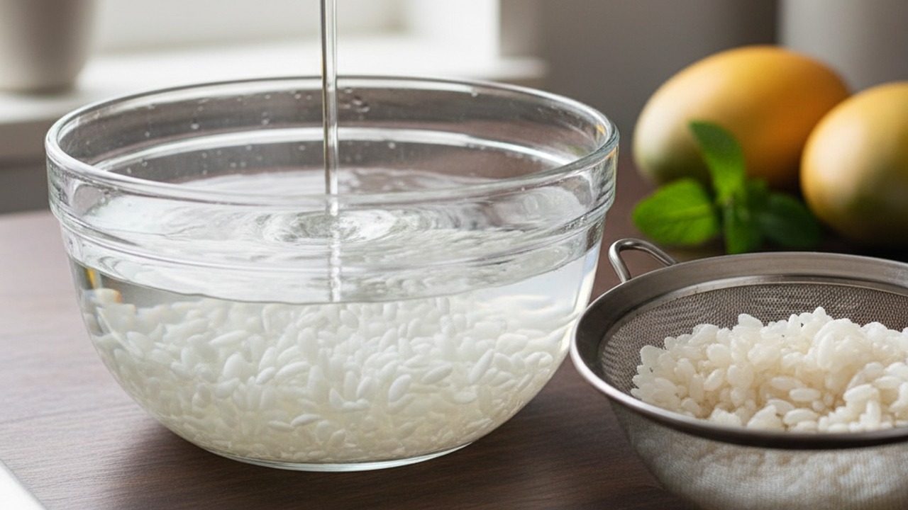 Soak the glutinous rice