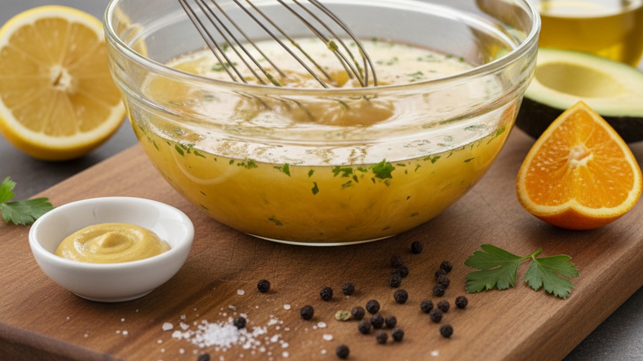 Whisk the herbed citrus vinaigrette