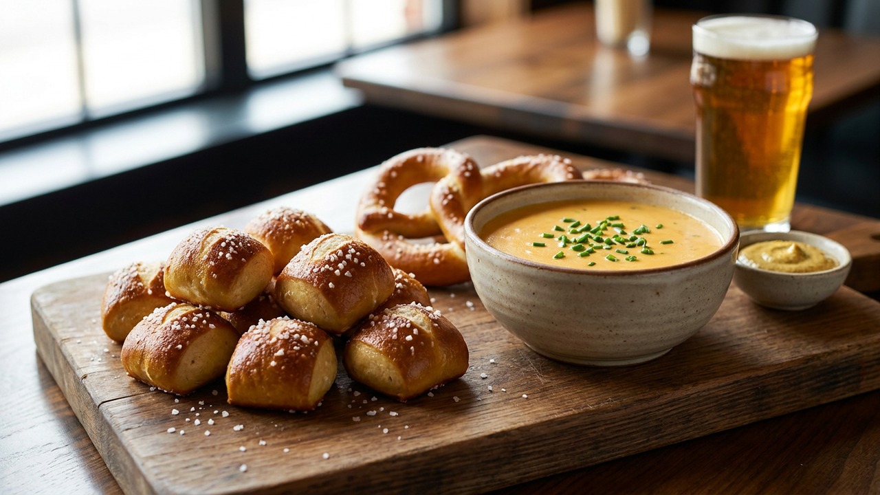 Pretzel Bites with Beer Cheese