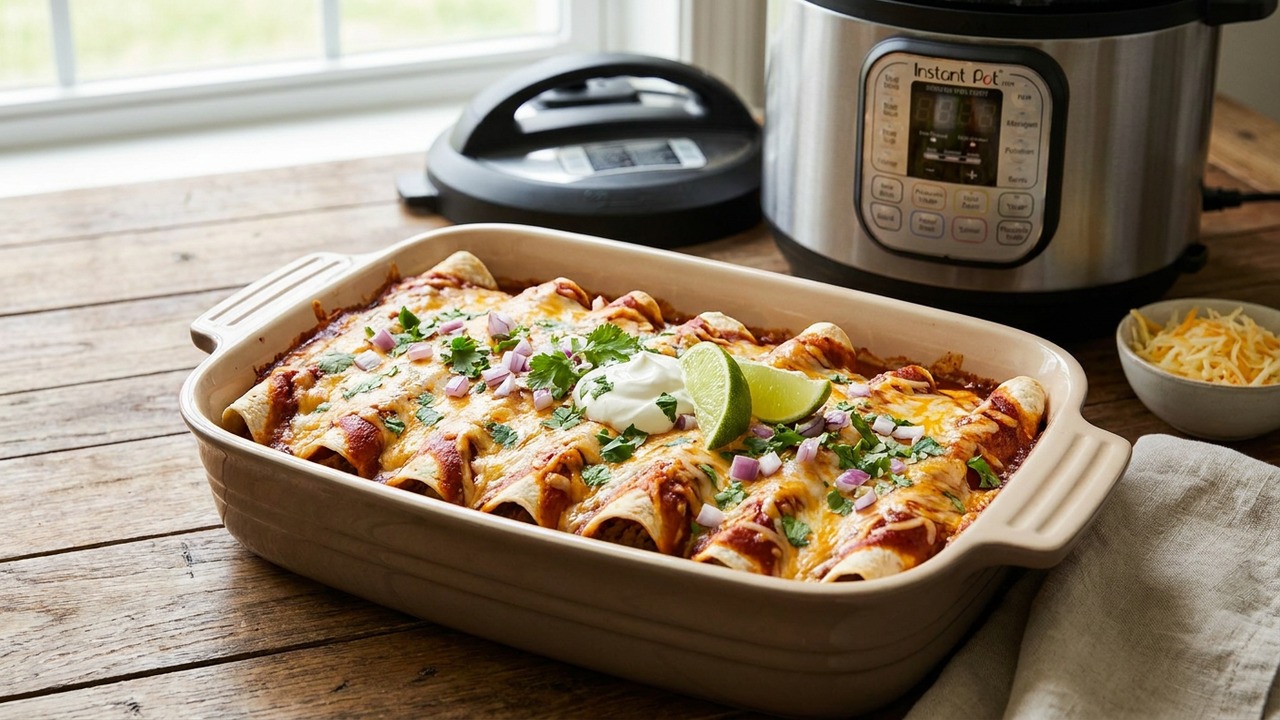 Instant Pot Beef Enchiladas