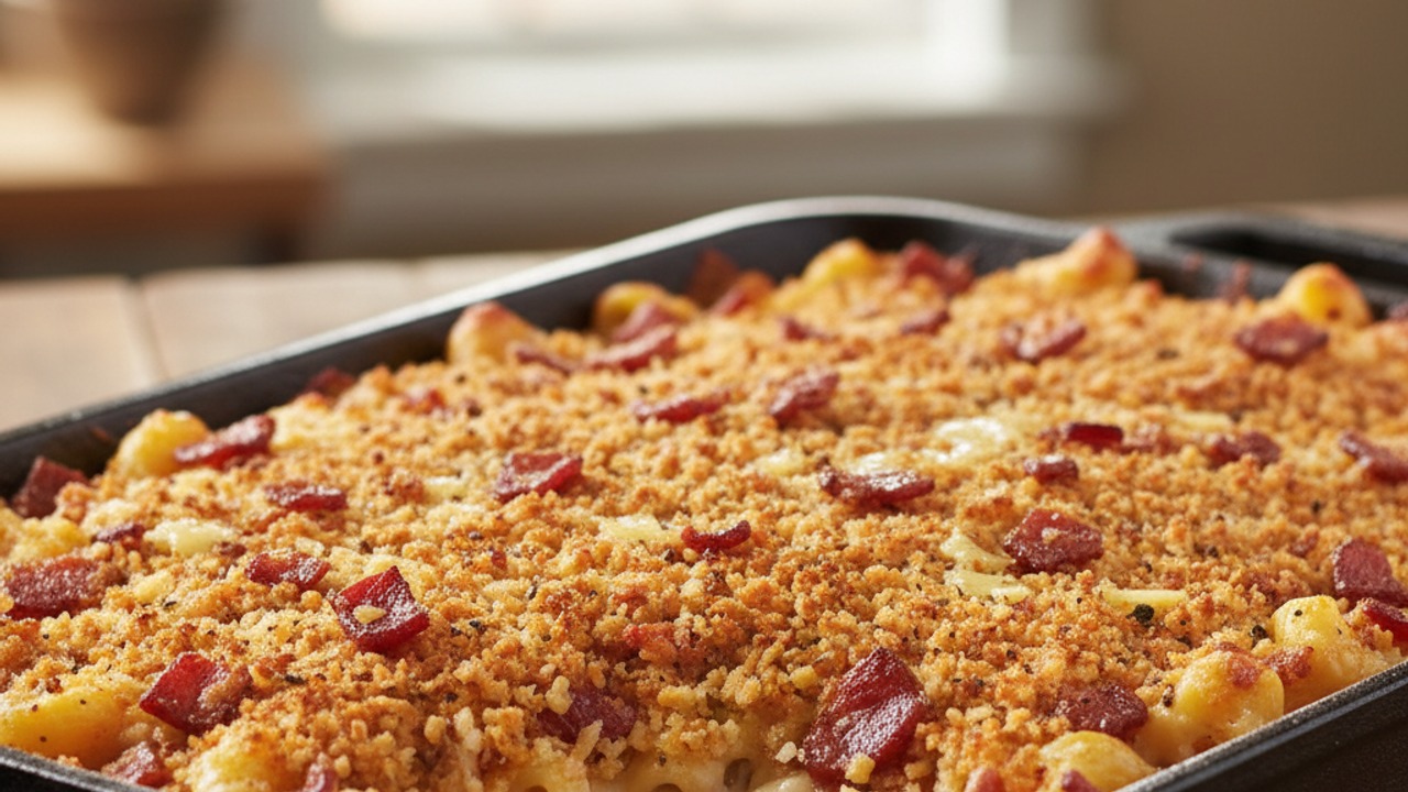 Top and bake until golden
