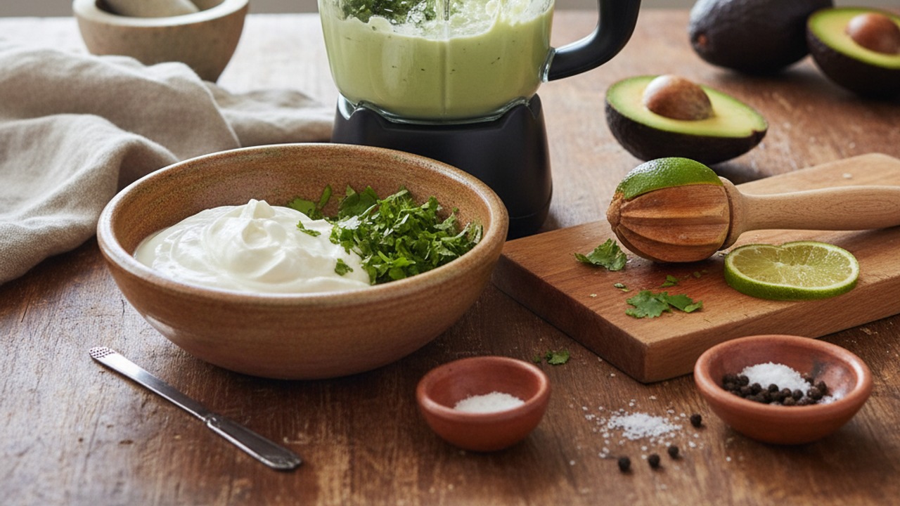 Make the avocado crema
