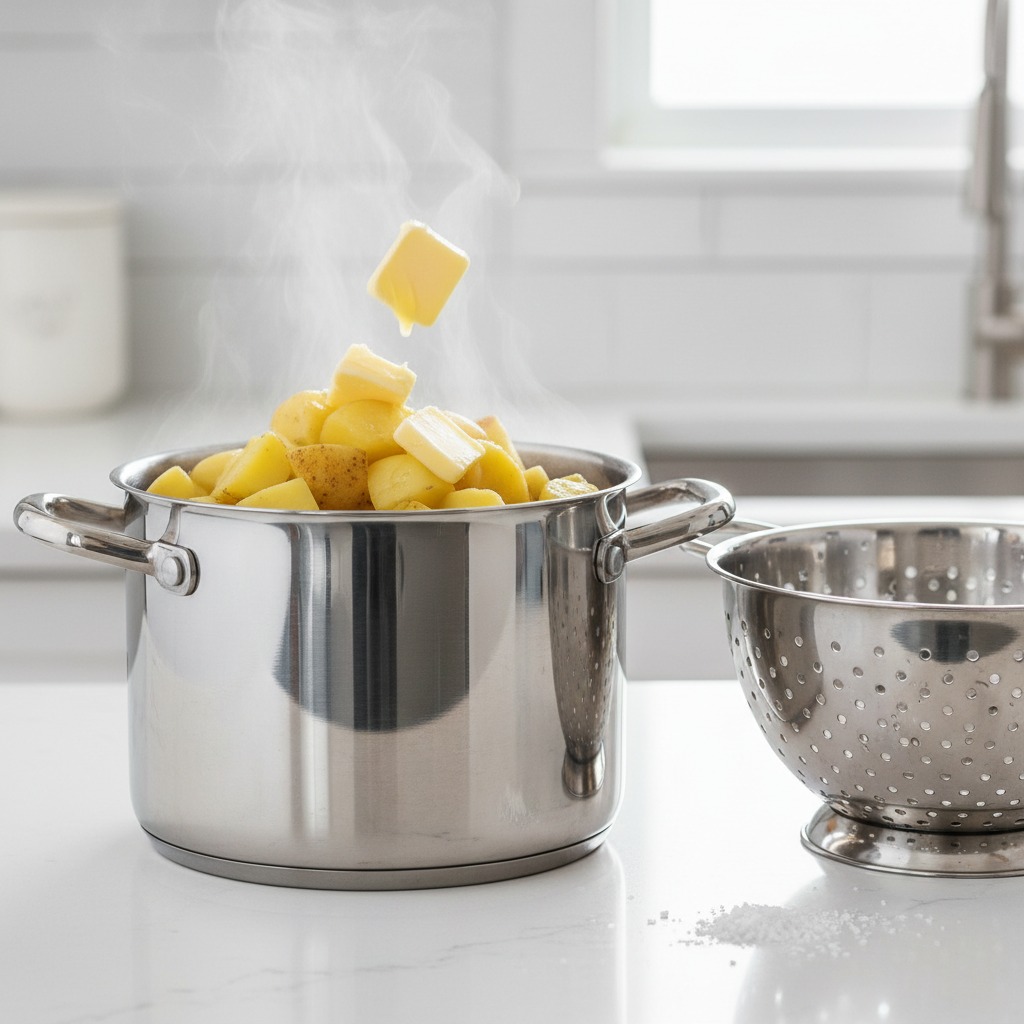 Drain and steam-dry, then add butter