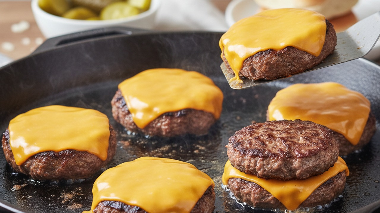Cook the patties and melt cheese