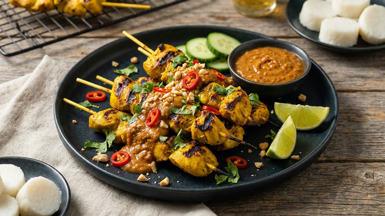 Chicken Satay with Peanut Sauce