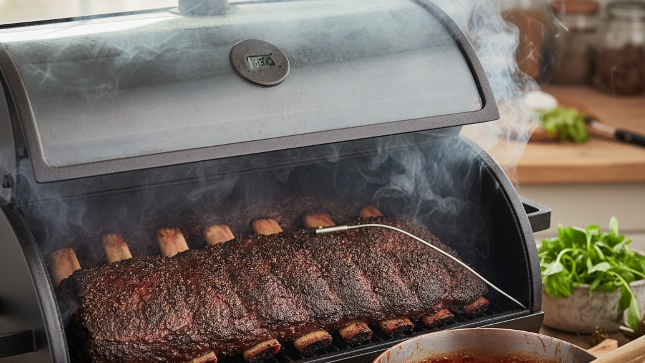 Smoke and make the cherry BBQ glaze