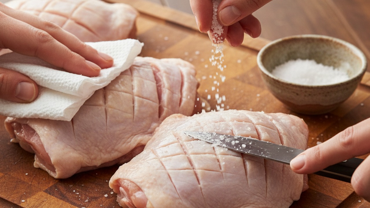 Prep and season the chicken