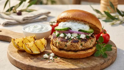 Greek Chicken Burger