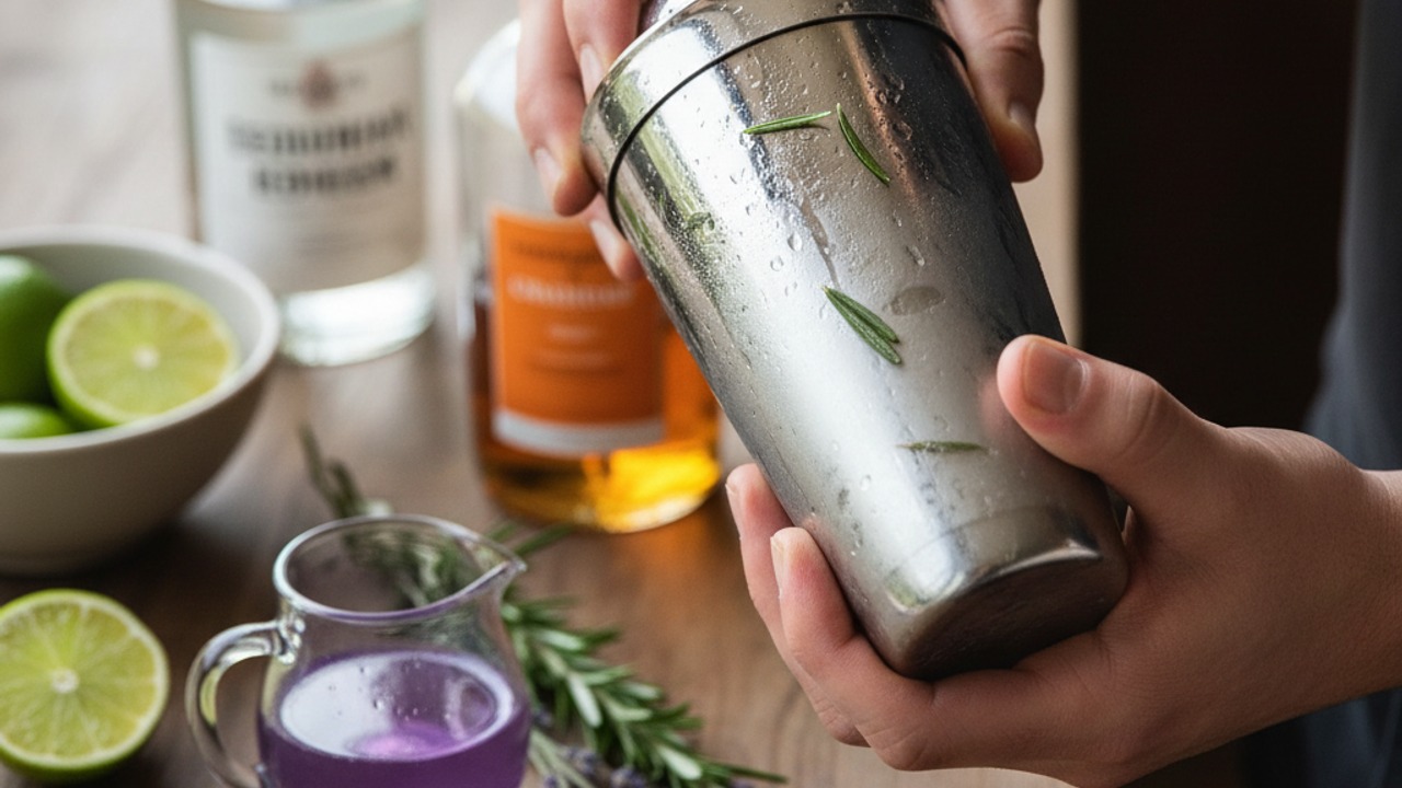 Mix and shake the margaritas